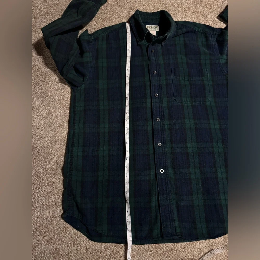 LL Bean flannel button down shirt medium - Picture 8 of 9